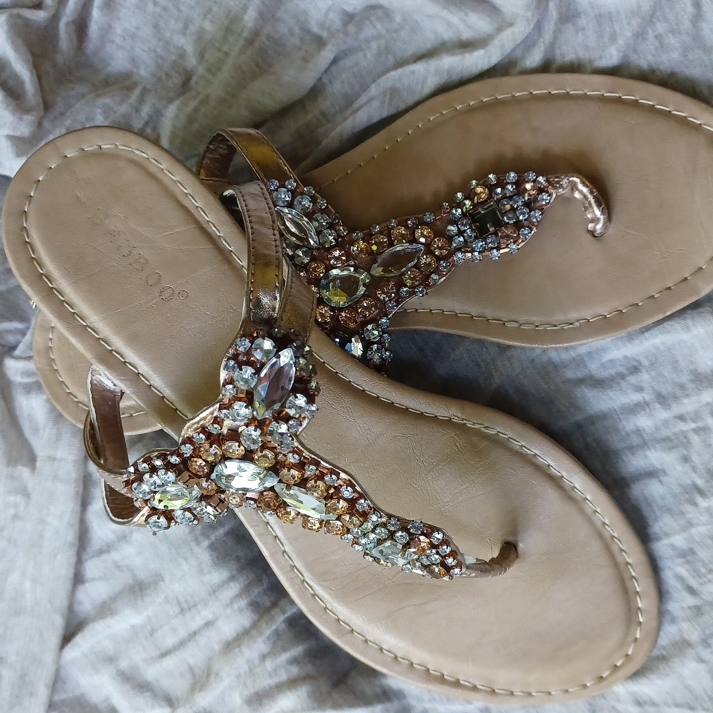 Blingy sandals.